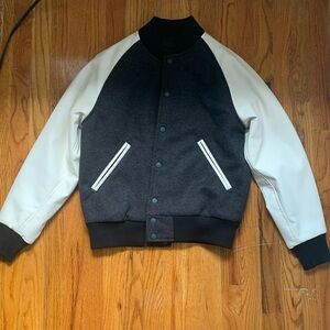 Uniqlo size small grey and white stadium jacket